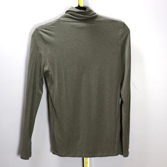 Majestic Filatures Paris Olive Turtleneck Top Soft Touch Size 3 Medium - Picture 2 of 3